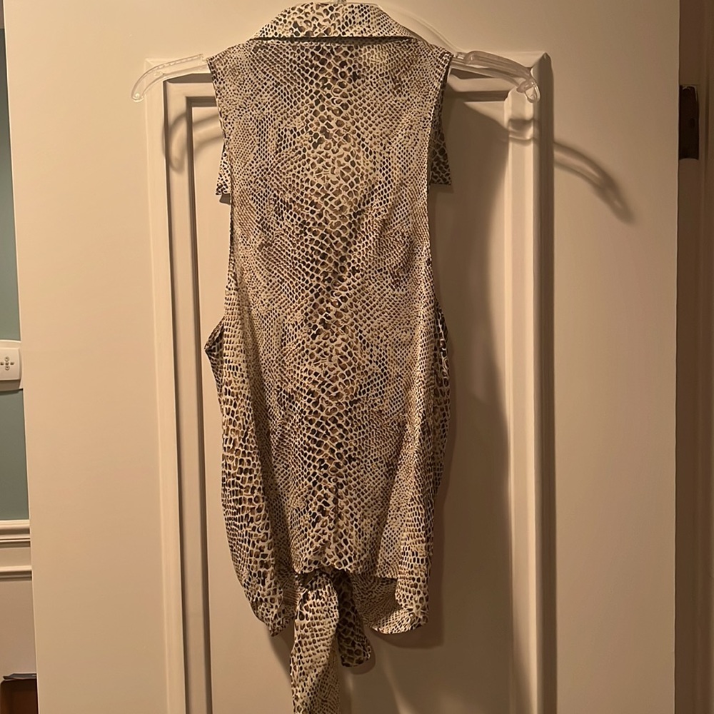 Rory Beca Python Silk Top Front-Tie - image 3